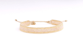 Armband geweven opal