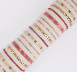 Armband jaspis warm red