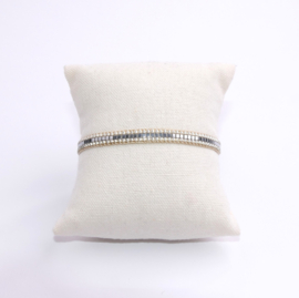 Armband geweven silver