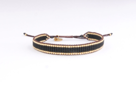 Armband geweven black gold