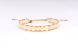 Armband geweven soft white