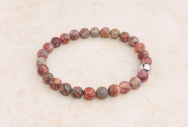 Armband jaspis natural red