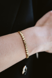 Armband hematiet golden heart