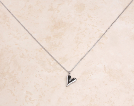 Ketting heart silver