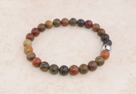 Armband jaspis warm red