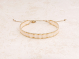 Armband geweven soft white