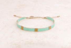 Armband geweven turquoise