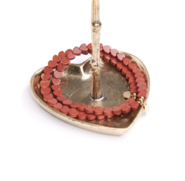 Armband jaspis warm red heart