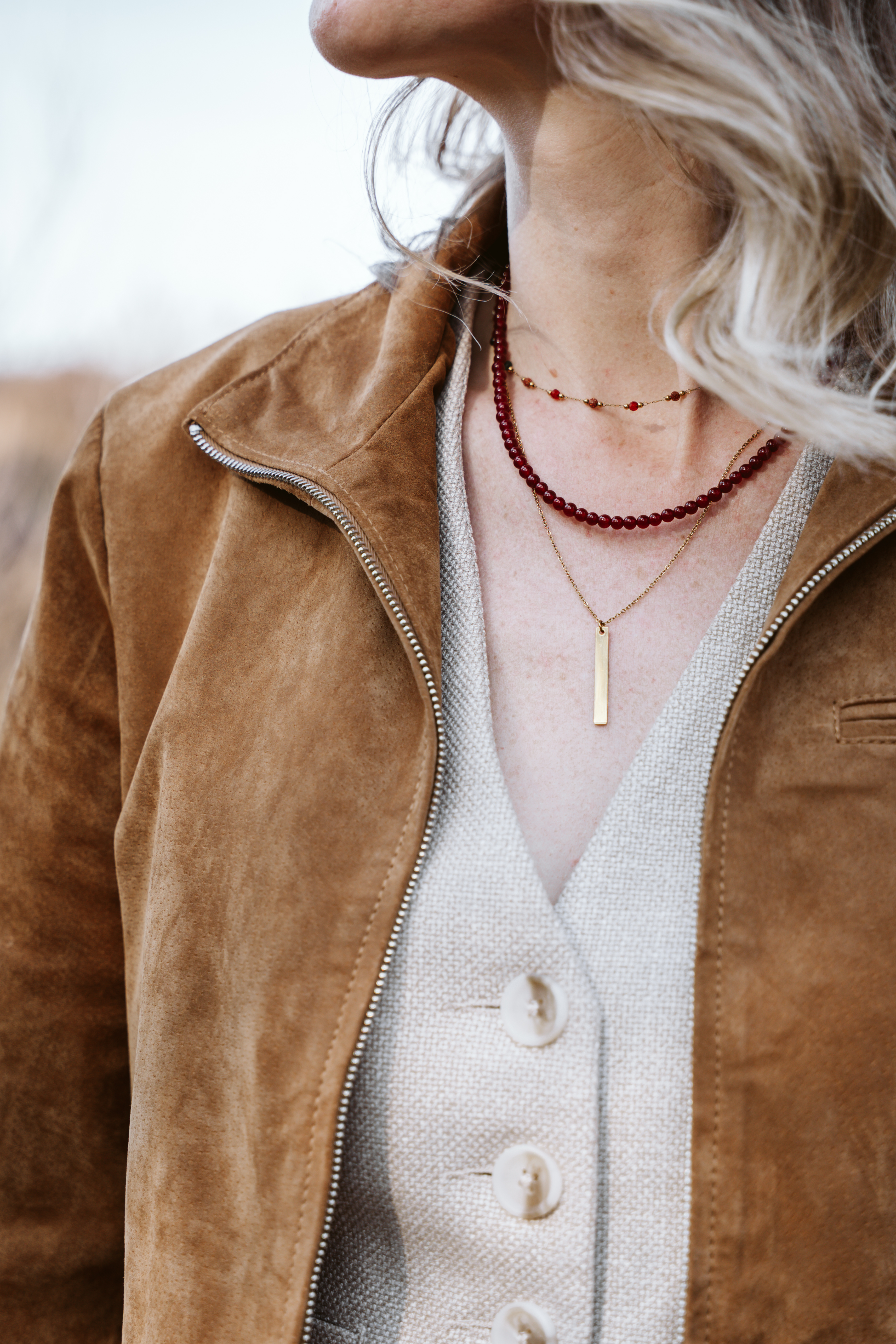 Ketting mixed gemstones