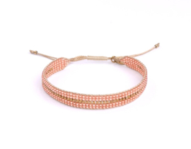 Armband geweven soft peach