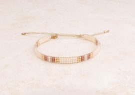 Armband geweven soft white design