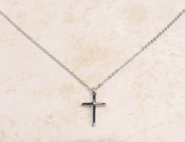Ketting cross silver