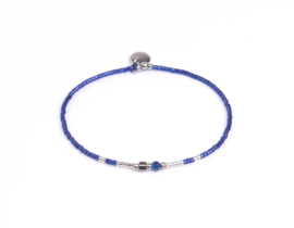 Armband miyuki sapphire blue silver