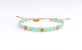 Armband geweven turquoise