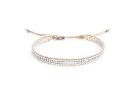 Armband geweven silver