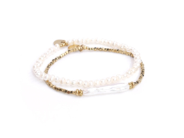 Armband white pearls