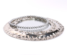 Armband hematiet round small silver