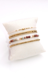 Set of four - soft terracotta gold
