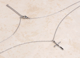 Ketting cross silver