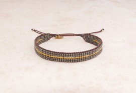 Armband geweven dark gray