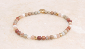 Armband jaspis soft terracotta