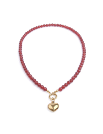 Ketting red agate large