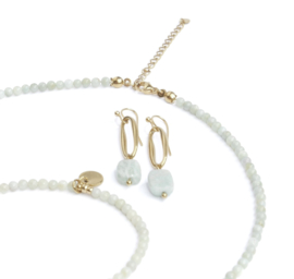 Oorbellen green amazonite