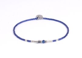 Armband miyuki sapphire blue silver