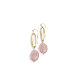 Oorbellen strawberry quartz