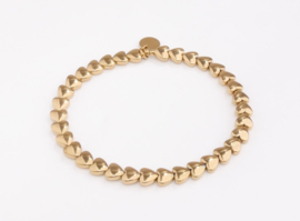 Armband hematiet golden heart