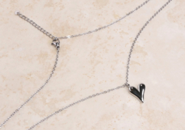 Ketting heart silver
