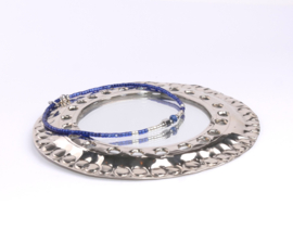 set of three - sapphire blue silver