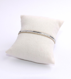 Armband geweven silver