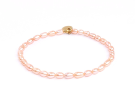 Armband zoetwaterparel soft peach