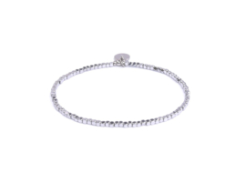 Armband hematiet cube silver