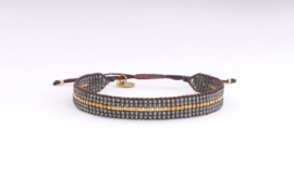 Armband geweven dark gray