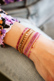 Armband geweven purple hydrangea