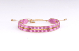 Armband geweven purple hydrangea