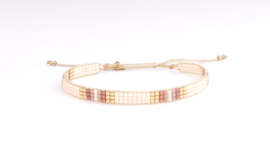 Armband geweven soft white design