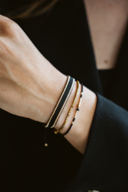 Armband geweven black gold