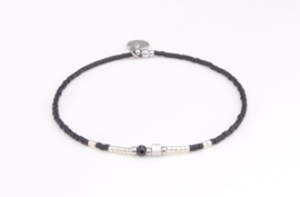 Armband miyuki black silver
