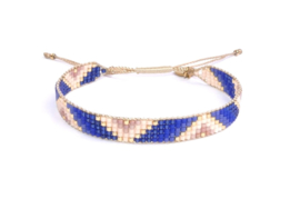 Armband geweven sapphire blue