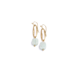 Oorbellen green amazonite