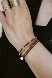Armband geweven bronze