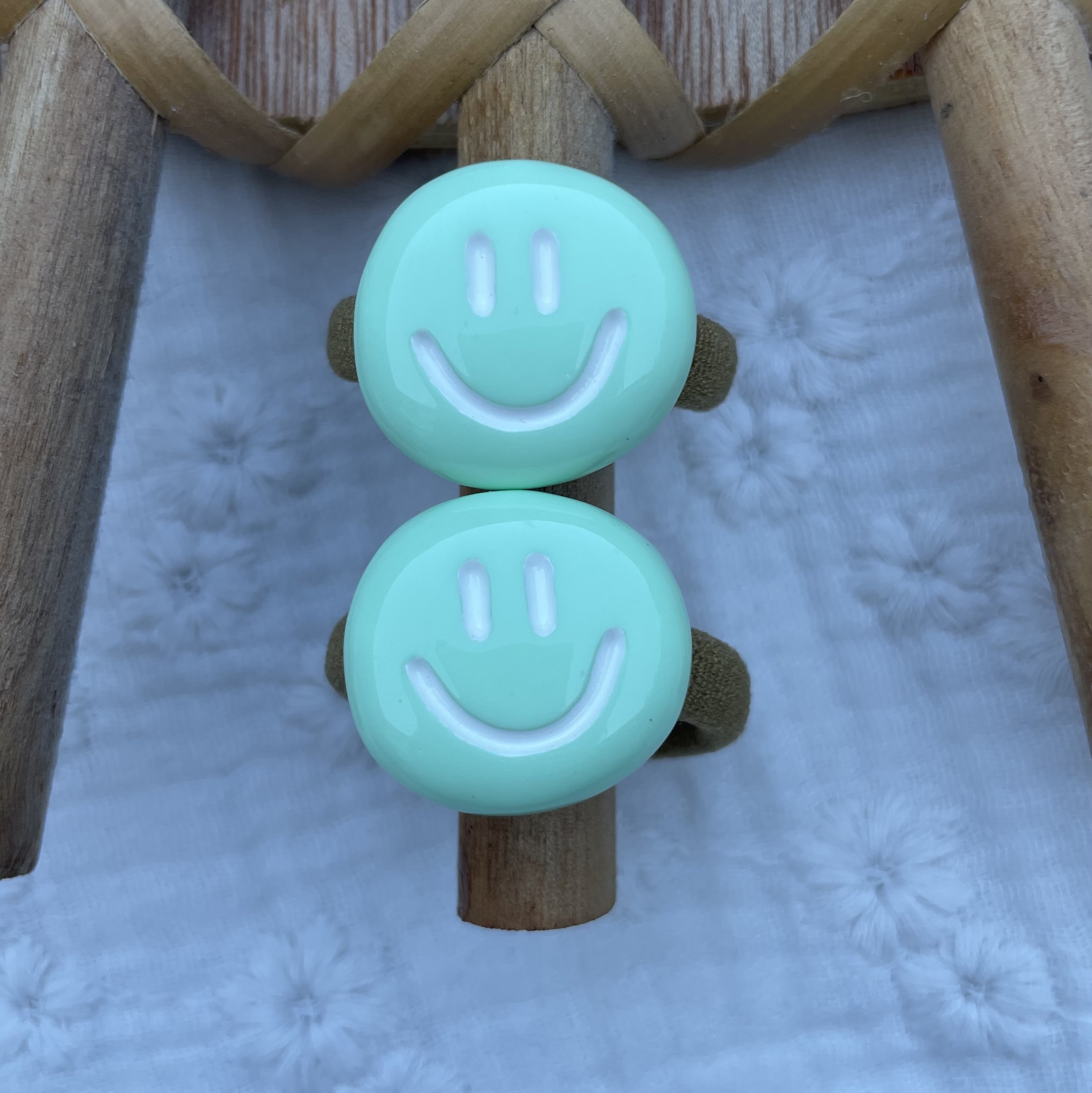 Haarelastiekjes Smiley Groen