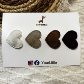 Antislip Setje - Beige Hartjes