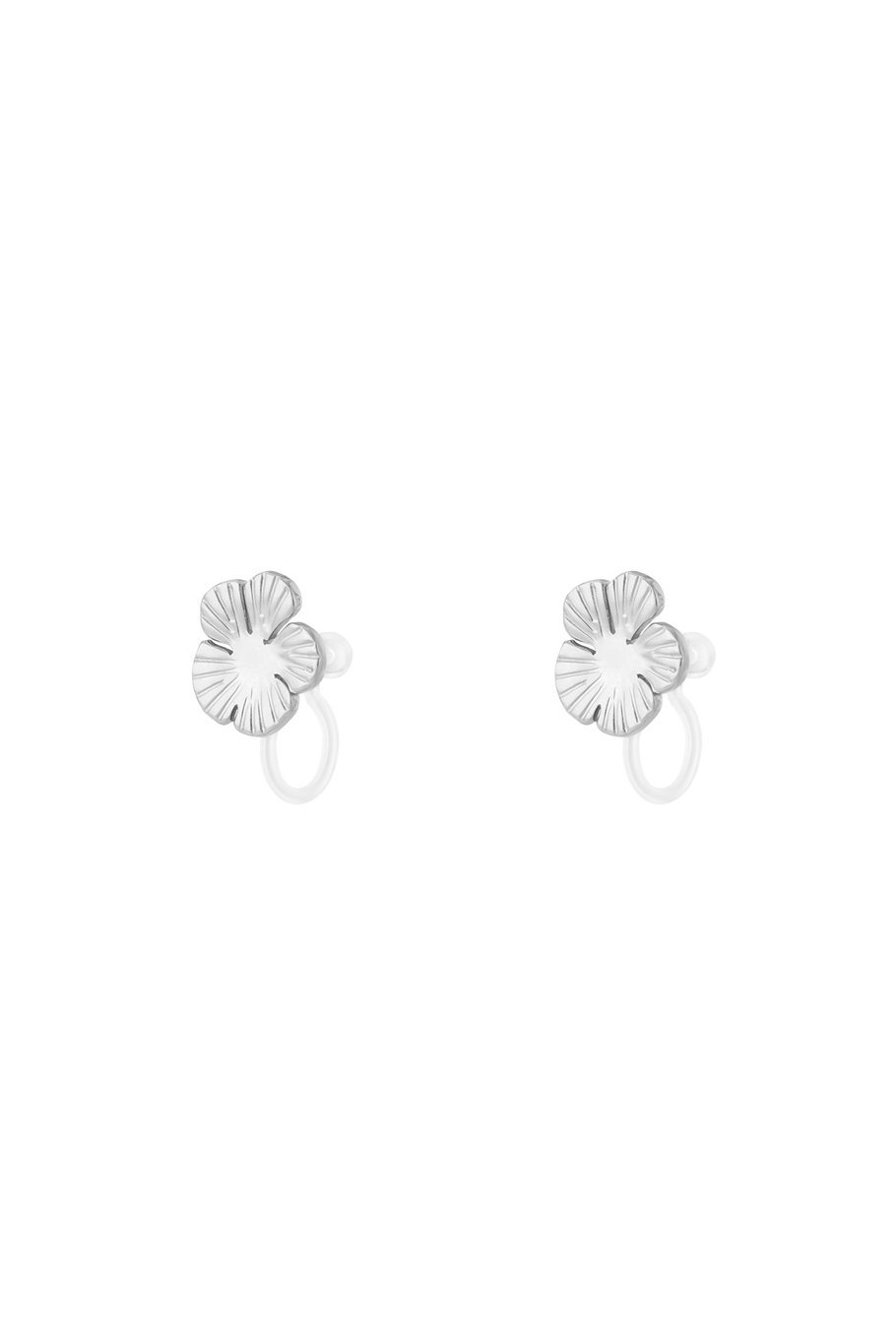 Bloemen Klik Oorbellen zilver