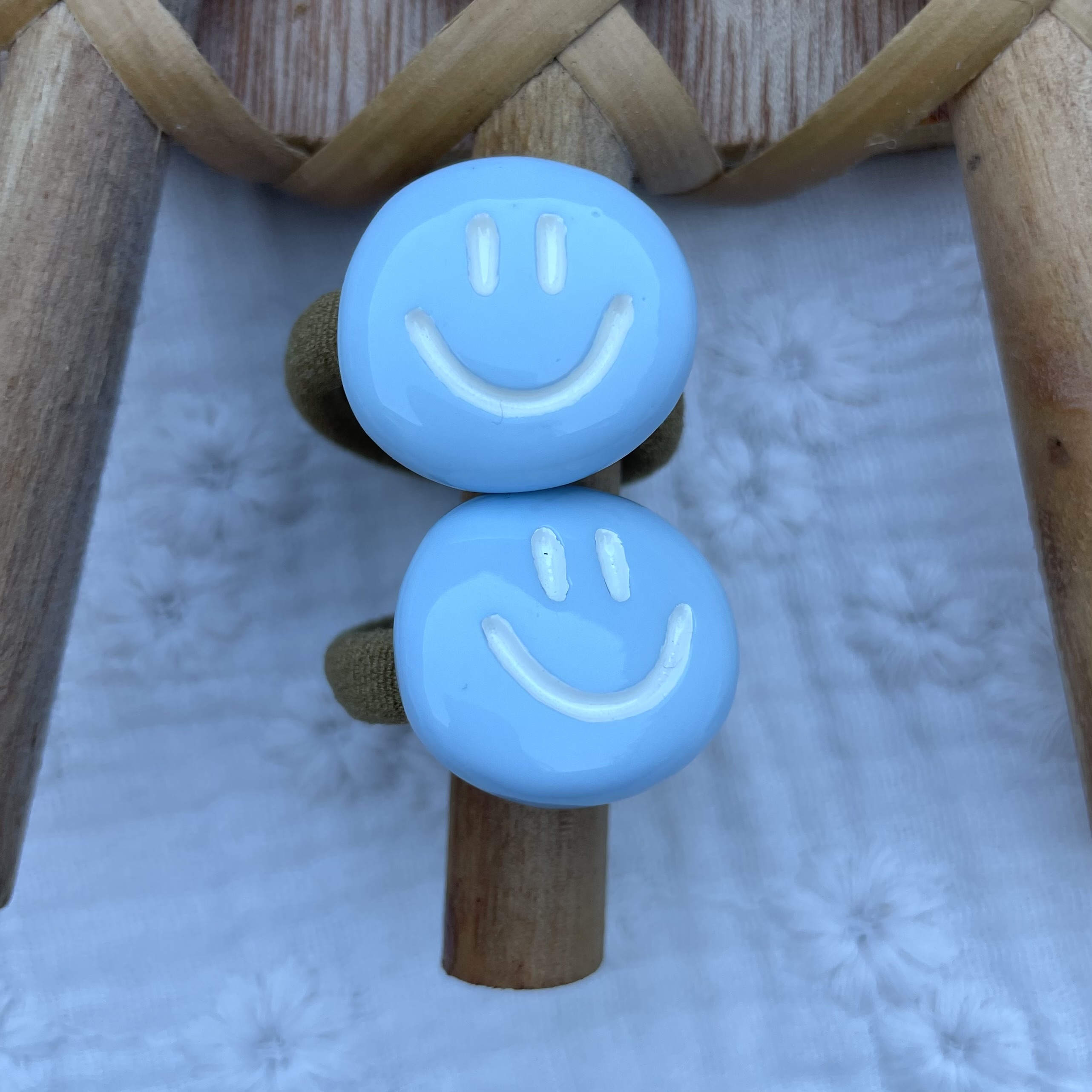 Haarelastiekjes Smiley Blauw