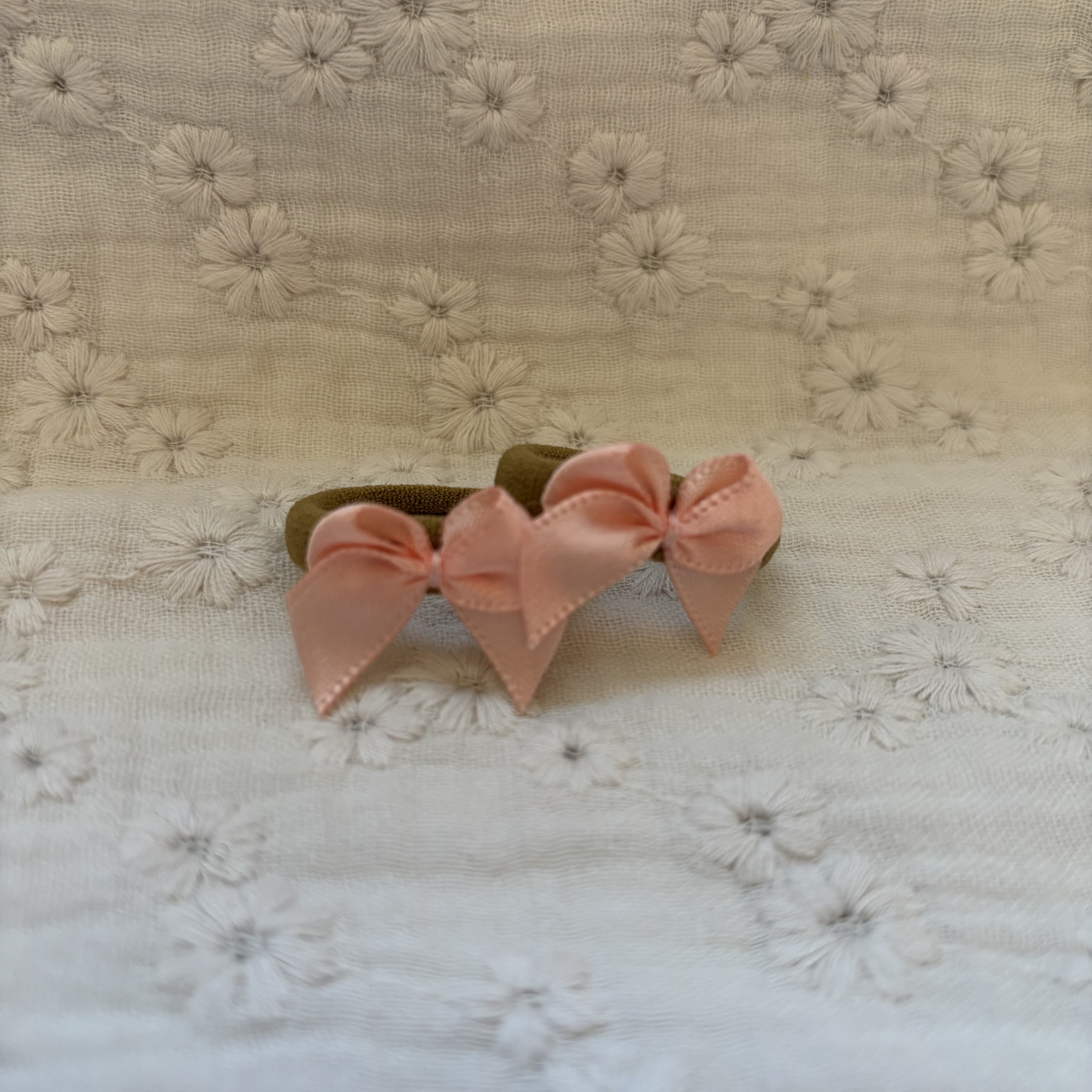 Haarelastiekjes Strik Peach