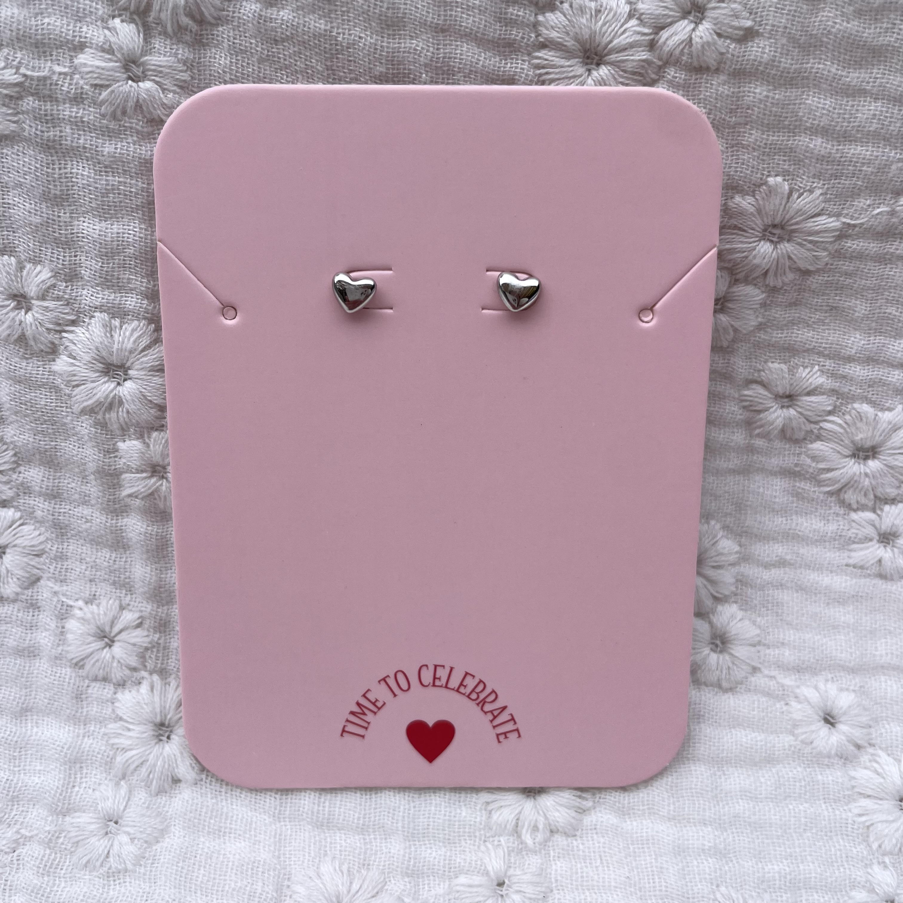 Studs Hartjes Oorbellen Zilver